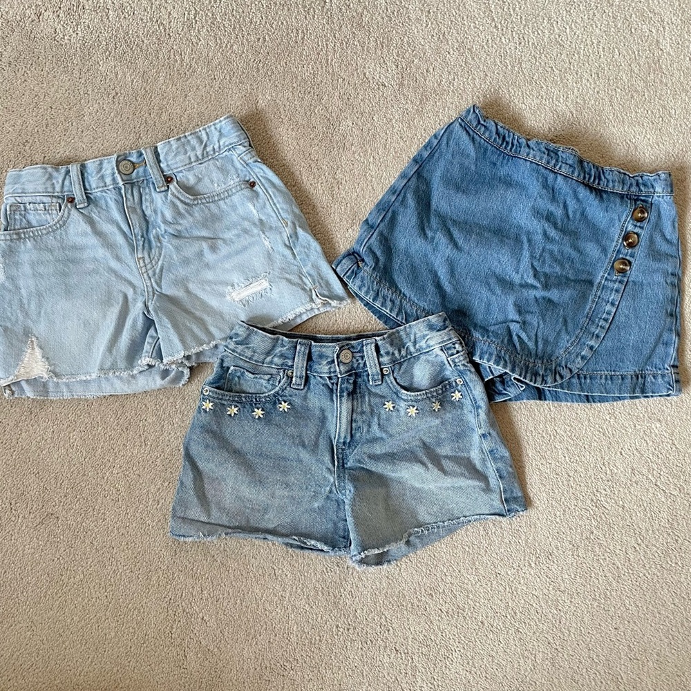 Three Denim Shorts/skorts bundle